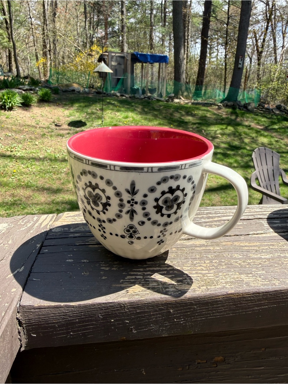 Anthropologie Lina Hand-Painted Stoneware Coffee Mugs- Set of 2 - Picture 3 of 13